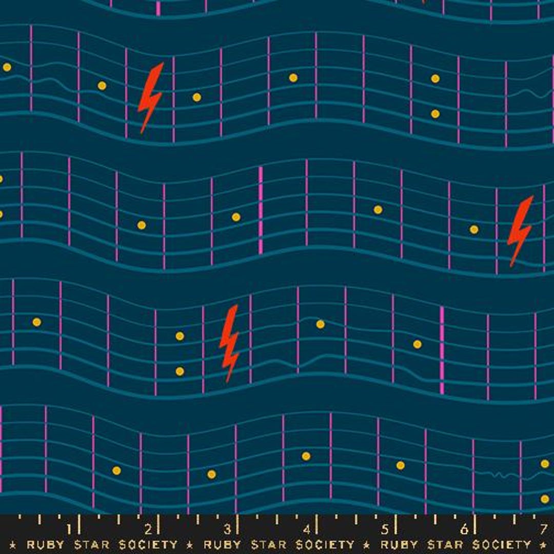 Teddy and the Bears Fretboard Dark Teal by Sarah Watts for Ruby