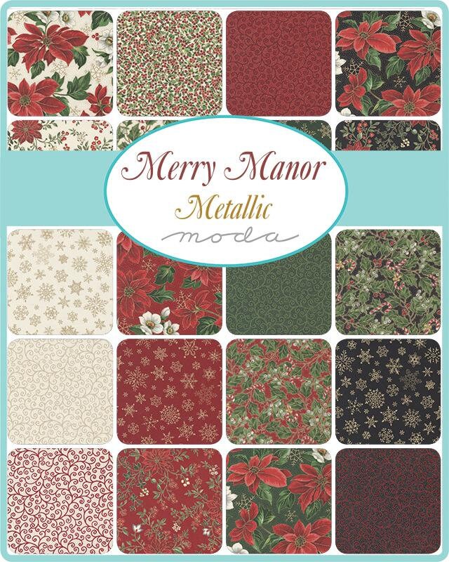 Merry Manor Metallic Jelly Roll 40 2.5-inch Strips Moda Fabrics  33660JRM : Arts, Crafts & Sewing