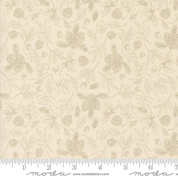 The Great Outdoors Pine Cones Cloud Sand by Stacy Iest Hsu for Moda Fabrics 20883 31 Sold in HALF yard increments