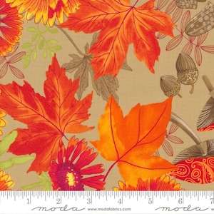 Forest Frolic Main Print Caramel by Robin Pickens for Moda Fabrics 48740 14 Sold in HALF yard increments