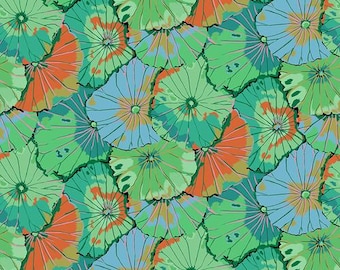 Kaffe Fassett Collective August 2024 Lotus Leaf Emerald Kaffe Fassett Free Spirit PWGP029.EMERALD Sold in HALF yard increments