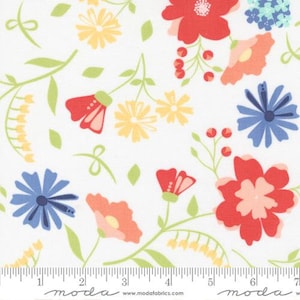 Sunwashed Large Floral Cloud by Corey Yoder for Moda Fabrics 29160 11 This fabric is sold in HALF Yard increments