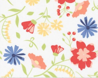 Sunwashed Large Floral Cloud by Corey Yoder for Moda Fabrics 29160 11 This fabric is sold in HALF Yard increments
