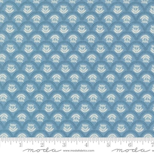 Folk & Lore Scallop Story Sky by Fancy That Design House for Moda Fabrics 45605 21 Sold in HALF yard increments