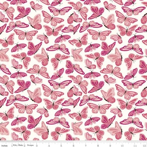 Hope in Bloom Wings of Hope White by Katherine Lenius for Riley Blake Designs SC11022 WHITE Fabric is sold in HALF YARD increments.