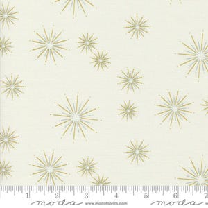 Shimmer Metallic Stars Ivory by Zen Chic for Moda Fabrics 1844 11M Sold in HALF yard increments
