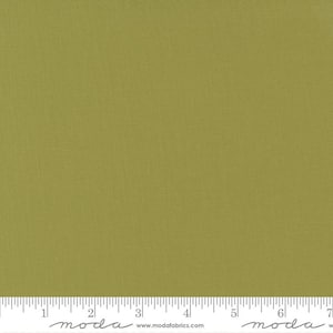 May include: A solid green fabric swatch with a ruler showing measurements in inches. The fabric is a medium green color with a subtle texture.