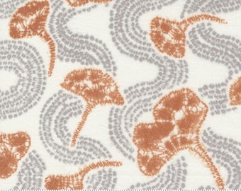 Kawa Ginko Leaf Pewter by Debbie Maddy for Moda Fabrics 48081 21 this fabric is Sold in HALF yard increments