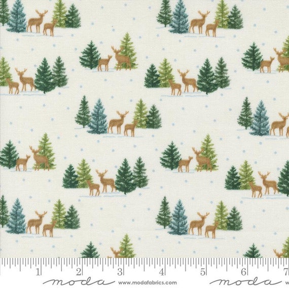 Woodland Winter Tiny Tree & Deer in Snowy White Woodland Winter Tiny Tree & Deer in Snowy White