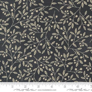 Bloom and Grow Cherry Toss Black by Kathy Schmitz for Moda Fabrics 7051 16 This Fabric is sold in HALF YARD increments