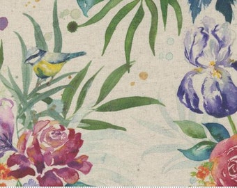 Chickadee Mochi Linen Natural 39731 11L .Sold in HALF yard increments
