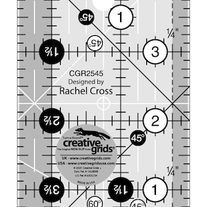 Creative Grids 2 1/2 in x 4 1/2 in Quilt Ruler CGR2545