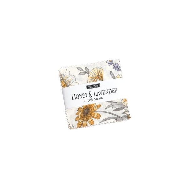 Honey and Lavender Mini Charm Pack 42 Pieces by Deb Strain for Moda Fabrics 56080MC