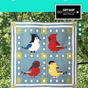 Quilting is 4 the Birds! Quilt Pattern by Art East Quilting Co. Quilt Size: 47" x 43" AEQCBD0618 This is a PAPER pattern