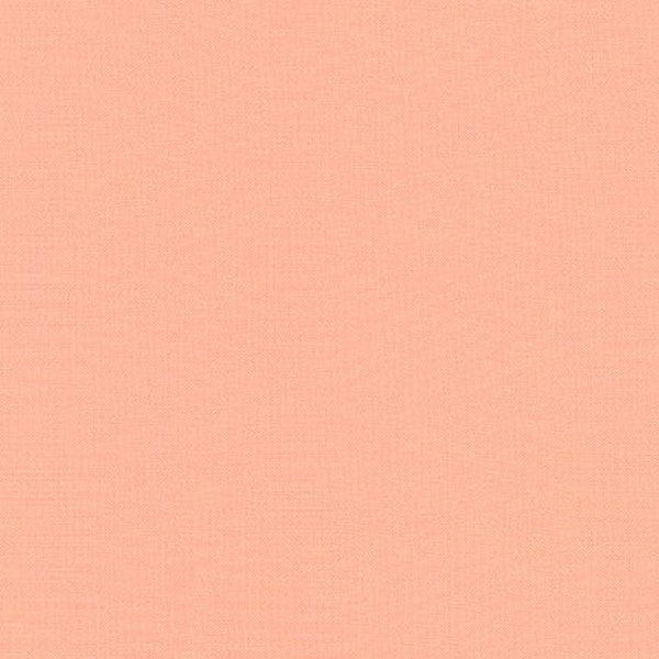 Peach Kona Cotton Solid by Robert Kaufman K001-1281 Fabric is sold in HALF Yard increments