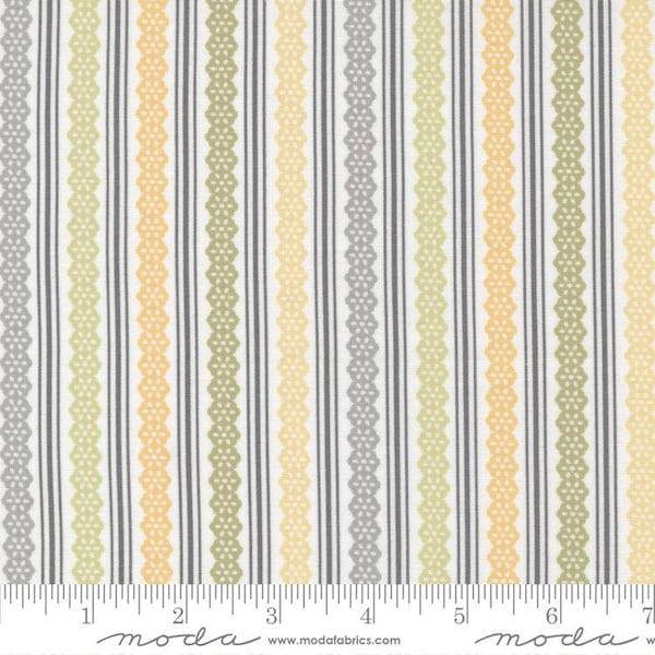 Buttercup & Slate Stripes Cloud by Corey Yoder for Moda Fabrics 29157 11 This fabric is sold in HALF Yard increments