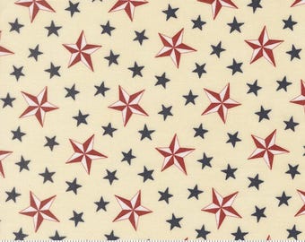 America Years Tossed Stars Parchment by Deb Strain for Moda Fabrics 56181 11 This fabric is sold in HALF YARD increments