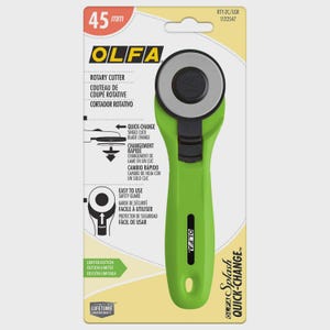 Olfa 45mm Quick Change Rotary Cutter Lime from Olfa RTY2CLGR