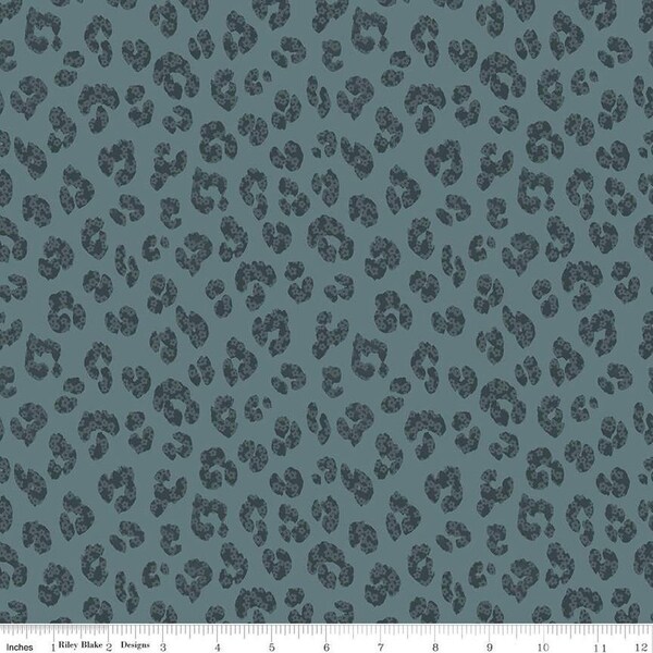 The Waterhole Animal Blue by Gabrielle Neil for Riley Blake Designs C11844-BLUE Sold in HALF yard increments