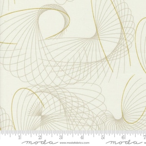 Shimmer Metallic Winter Winds Ivory by Zen Chic for Moda Fabrics 1841 11M Sold in HALF yard increments