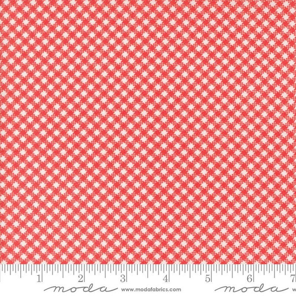Jelly Jam Gingham Strawberry by Fig Tree and Co. for Moda Fabrics 20495 12 This fabric is sold in HALF YARD increments