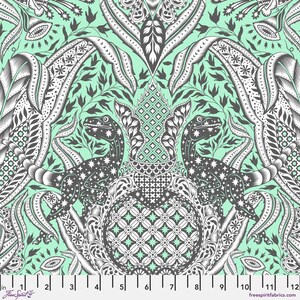 Roar! Gift Rapt Mint by Tula Pink for FreeSpirit Fabrics PWTP224.MINT Sold in HALF yard increments