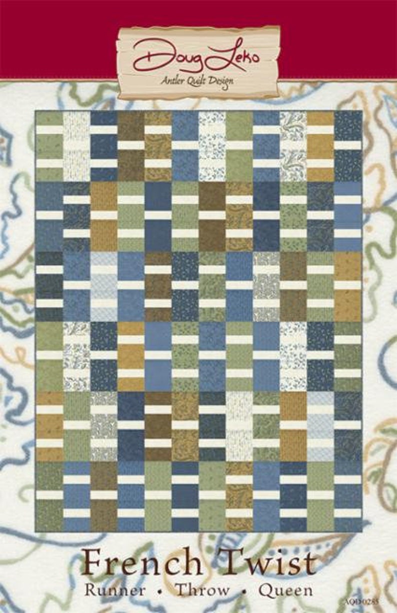 French Twist Quilt Kit Pattern Design by Doug Leko Antler Etsy