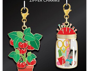 Enamel Zipper Pulls Charms Cathe Holden : Mat Needles, Tomato