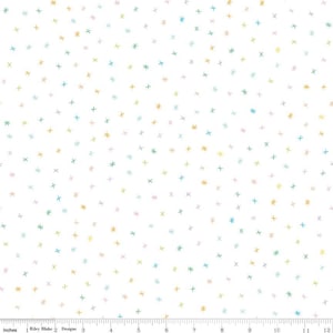 Sunshine Blvd Sparkles White by Amber Kemp-Gerstel of Damask Love for Riley Blake Designs C12105-WHITE Sold in HALF YARD increments.