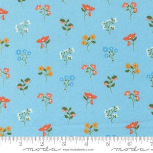 Dainty Meadow Wildflowers Sky by Heather Briggs of My Sew Quilty Life for Moda Fabrics 31741 22 Sold in HALF yard increments