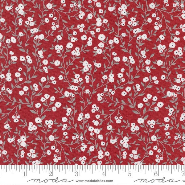 Old Glory American Meadow Red by Lella Boutique for Moda fabrics 5201 15 Sold in HALF yard increments