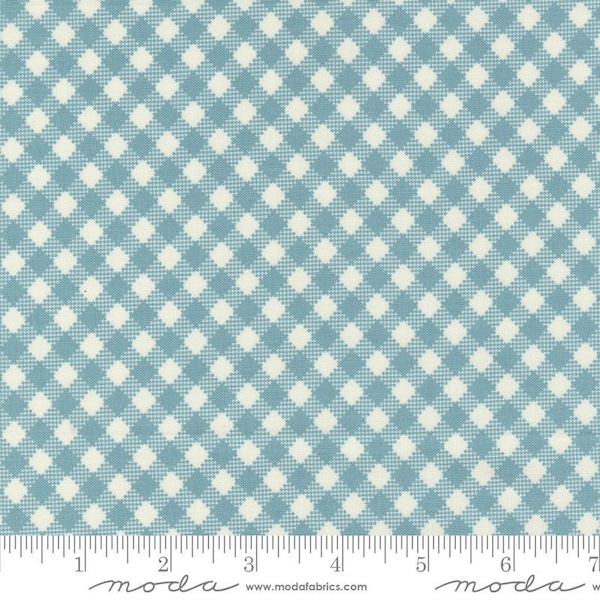 Farmstead Gingham Mountain Stream by Stacy Iest Hsu for Moda Fabrics 20907 14 Sold in HALF Yard increments