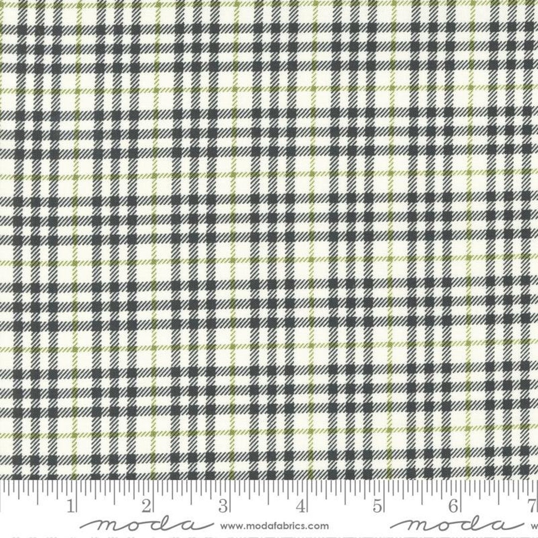 Main Street Picnic Plaid Vanilla Black by Sweetwater for Moda Fabrics ...