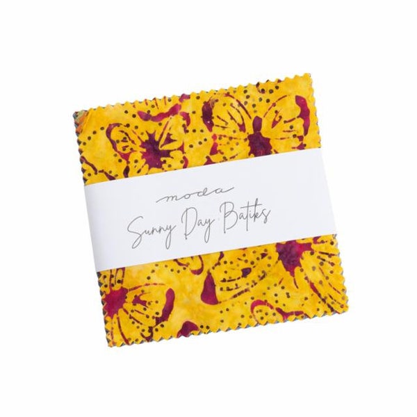 Sunny Day Batiks Charm Pack for Moda Fabrics bright purples blues greens pinks 4358PP