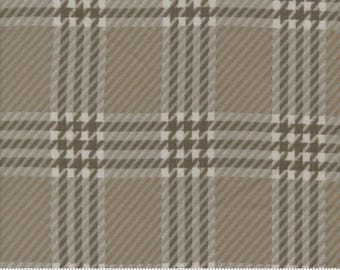 Prairie Gatherings Flannel Window Pane Plaid Etching by Primitive Gatherings for Moda Fabrics 49313 13F Fabric sold in HALF YARD increments