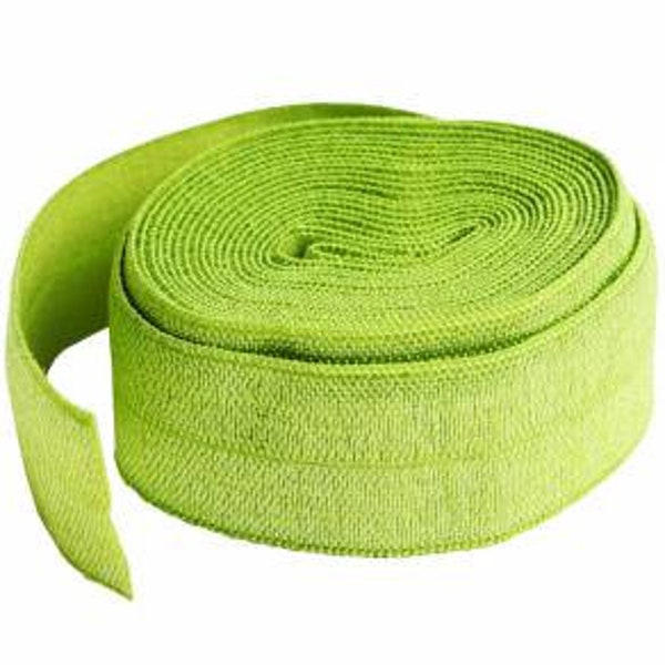 Apple Green Fold-Over Elastic by ByAnnie 3/4 inch (20 mm) elastic 2 yards SUP211-2-APL