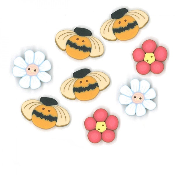 Busy Bees Table Topper by Just Another Button Company for Kimberbell Cuties 8 Buttons Assorted Sizes JABC9968