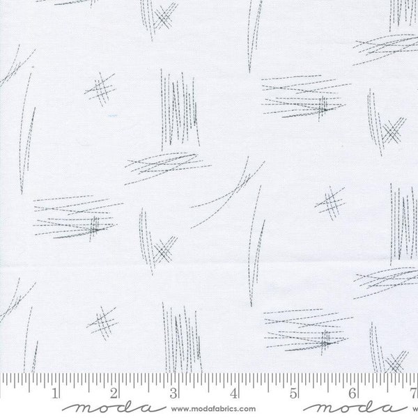 Bluish Stitches Blenders Chalk by Zen Chic for Moda Fabrics 1822 12 Sold in HALF yard increments