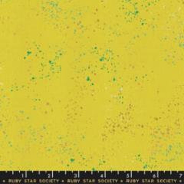 Speckled Metallic Citron by Rashida Coleman-hale for Ruby Star Society.  RS5027 65M paint splatter fabric Sold in HALF yard increments