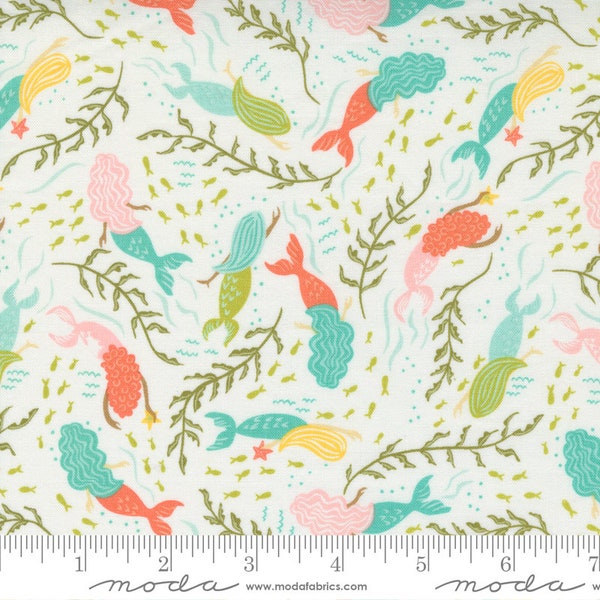 The Sea and Me Mermaid Dance Cloud by Stacy Iest Hsu for Moda Fabrics 20792 11 Fabric is sold in HALF YARD increments