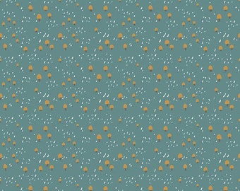 Elmer and Eloise Mushrooms Teal by Deena Rutter for Riley Blake Designs - C14244 TEAL Sold in HALF yard increments