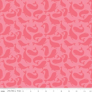 Ahoy! Mermaids Whales Coral by Melissa Mortenson for Riley Blake Designs C10341 Coral Fabric is sold in HALF YARD increments.