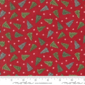Winter Friends Tossed Trees Berry Red by Deb Strain for Moda Fabrics 56136 17 Sold in HALF yard increments