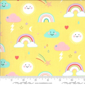 Hello Sunshine Rainbows Sunshine by Abi Hall for Moda  35350 19  Sold in HALF yard increments