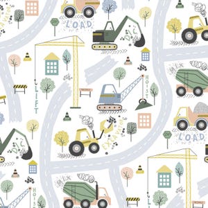 Dig It Basic Building White by Dear Stella ST-D2980WHITE Sold in HALF Yard increments