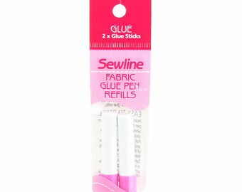 Sewline Fabric Glue Pen Refills. FAB50013 blue dries clear. water soluble.