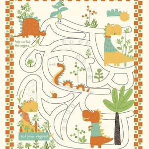 Eat Your Veggies! Maze Panel by Sandy Gervais for Riley Blake Designs - P11119 Maze Panel - Panel Size: 36&quot; x 43 1/2&quot;
