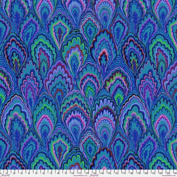 Marble Scallops Blue Kaffe Fassett Collective February 2025 Kaffe Fassett Free Spirit PWGP207.BLUE Sold in HALF yard increments