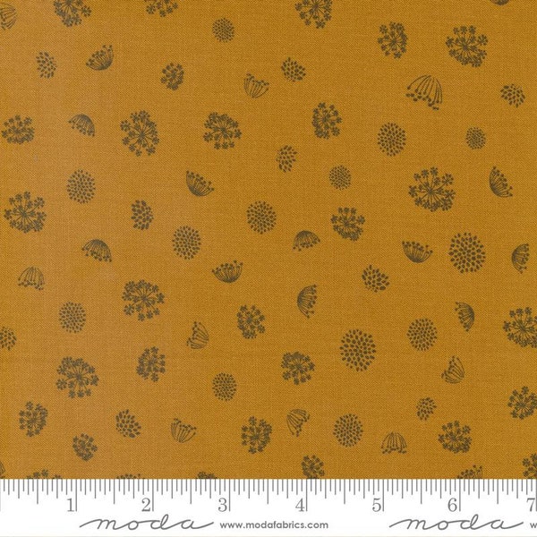 Woodland Wildflowers Royal Rounds Caramel by Fancy That Design House for Moda Fabrics 45587 22 Sold in HALF yard increments