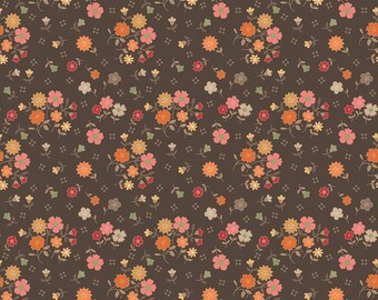 Autumn Floral Raisin by Lori Holt of Bee in my Bonnet for Riley Blake Designs C14650-RAISIN Sold in HALF yard increments